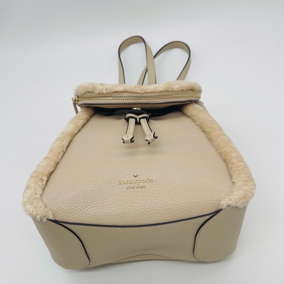 Kate Spade Leila Medium Flap Backpack Faux Shearling main image 5